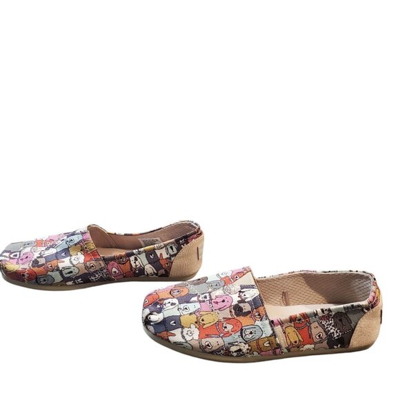 Sketcher Memory Foam Dog Party Shoes Size 5.5 Slip On Flats Multi Color Comfort - Picture 6 of 10